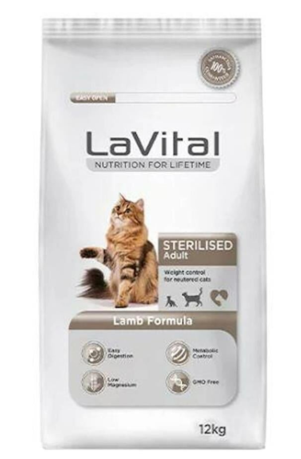 Lavital Sterilised Kuzu Etli Kısırlaştırılmış Kuru Kedi Maması 12 Kg