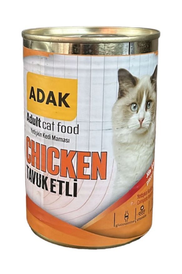 Adak Tavuk Etli Yetişkin Kedi Maması Konservesi 415 Gr x 6 Adet