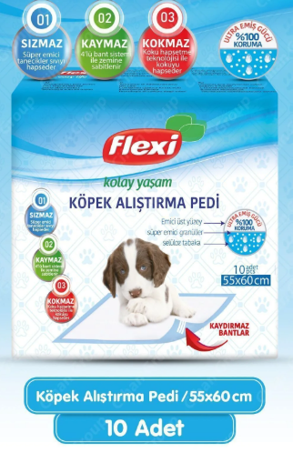 Flexi Köpek Alıştırma Çiş Pedi - 55x60cm 10lu Paket