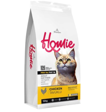 Homie Düşük Tahıllı Tavuklu 12 kg Yetişkin Kedi Maması