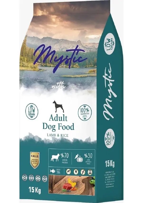 Mystic Az Tahıllı Kuzu Etli Büyük Irk Yetişkin Köpek Maması 15 KG