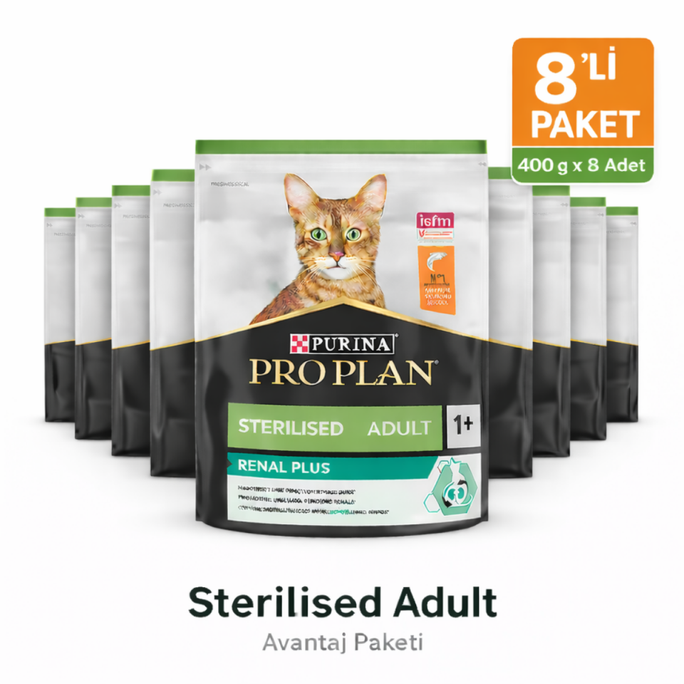 Pro Plan Sterilised Somon Kısır Kedi Maması 400 Gr x 8 Adet