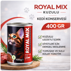 Royal Mix Kuzulu Yetişkin Kedi Konservesi 400 gr Premium Yaş Kedi Maması