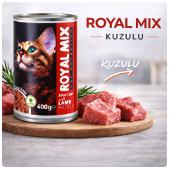 Royal Mix Kuzulu Yetişkin Kedi Konservesi 400 gr 12'li Paket Yaş Kedi Maması