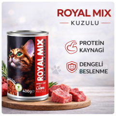 Royal Mix Kuzulu Yetişkin Kedi Konservesi 400 gr 48'li Paket
