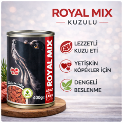 Royal Mix Kuzulu Yetişkin Köpek Konservesi 400 gr Premium Yaş Köpek Maması