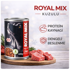 Royal Mix Kuzulu Yetişkin Köpek Konservesi 400 gr Premium Yaş Köpek Maması