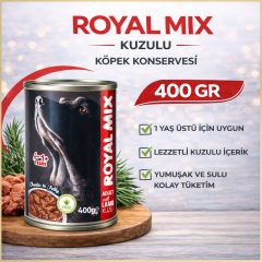 Royal Mix Kuzulu Yetişkin Köpek Konservesi 400 gr Premium Yaş Köpek Maması