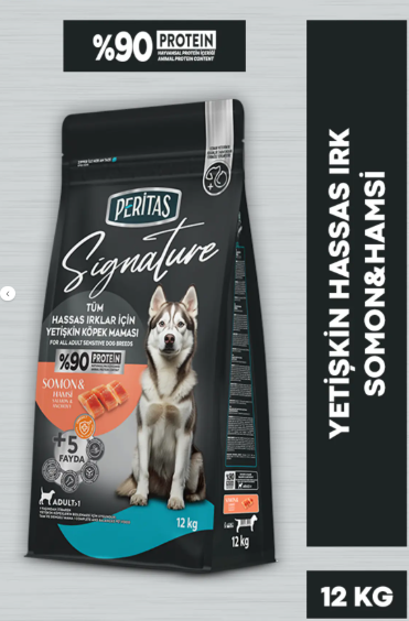 PERİTAS Signature Somonlu Yetişkin Köpek Hassas Irk 12 Kg