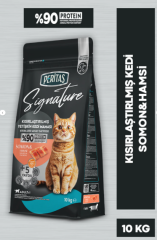 PERİTAS Signature Somonlu Kısırlaştırılmış Yetişkin Kedi Maması 10 KG