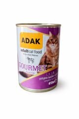 ADAK Gourmet Yetişkin Kedi Konservesi Sığır ve Tavuk Etli 415 Gr x 24 Adet