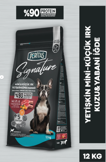 PERİTAS Signature Kuzulu Küçük Irk Yetişkin Köpek Maması 12 Kg